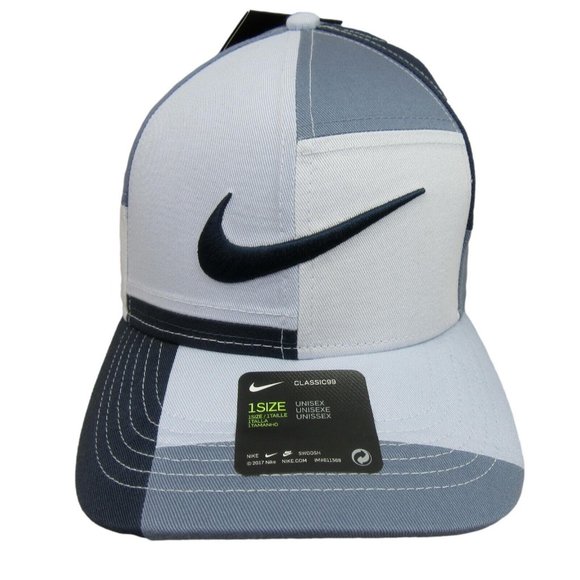 Nike Other - Nike AeroBill Classic99 Golf Hat Blue Patchwork Mens One Size Fit NEW